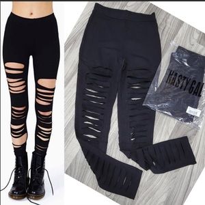 Nasty Gal Ripped Leggings (M)